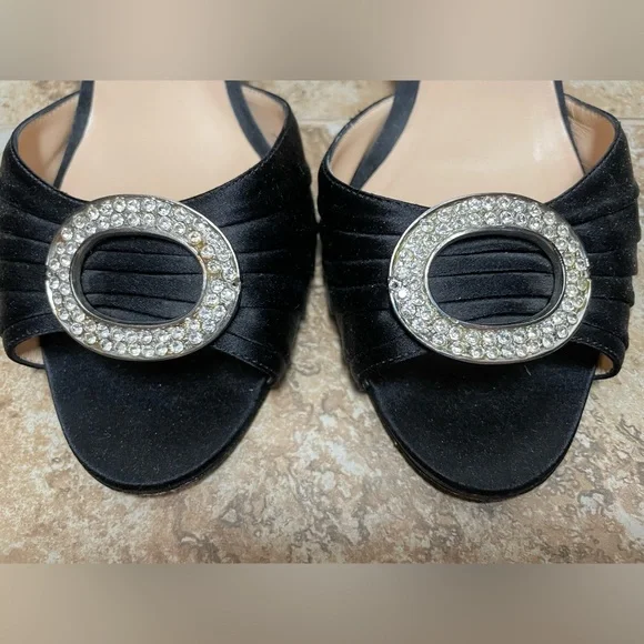 Manolo Blahnik black satin Sedaraby D’Orsay heels size 39 - Picture 8 of 13